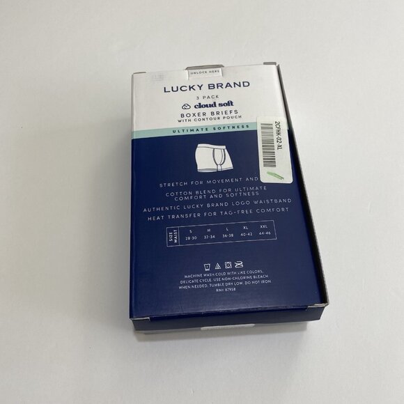 LUCKY BRAND Men’s Boxer Briefs Stretch multicolor Cotton  XL 3 Pack Softness NEW - Picture 10 of 10